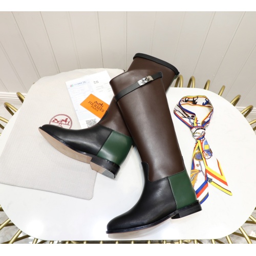 Replica Hermes Boots For Women #1244873 $112.00 USD for Wholesale