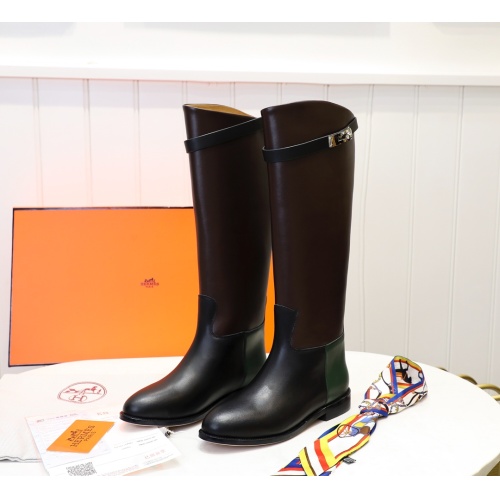 Replica Hermes Boots For Women #1244873 $112.00 USD for Wholesale