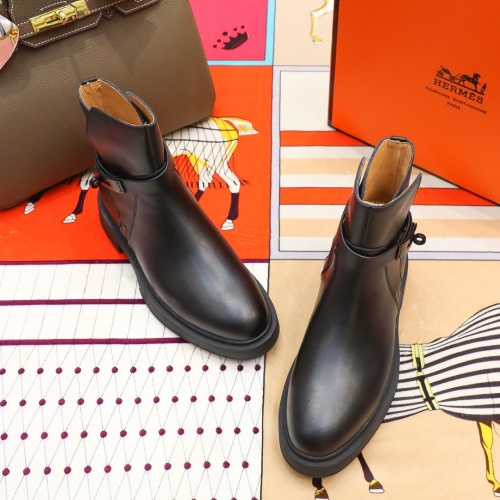 Replica Hermes Boots For Women #1244883 $102.00 USD for Wholesale