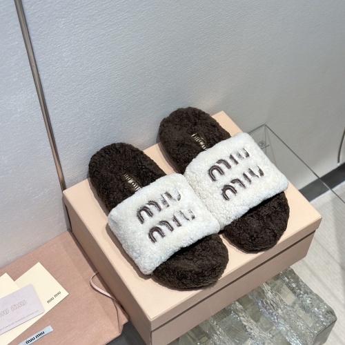 Wholesale MIU MIU Slippers For Women #1245038 $98.00 USD, Wholesale Quality Replica MIU MIU Slippers