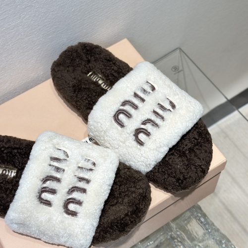 Replica MIU MIU Slippers For Women #1245038 $98.00 USD for Wholesale