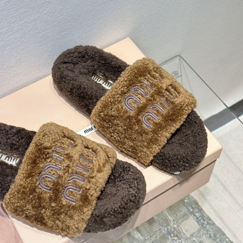 Replica MIU MIU Slippers For Women #1245040 $98.00 USD for Wholesale