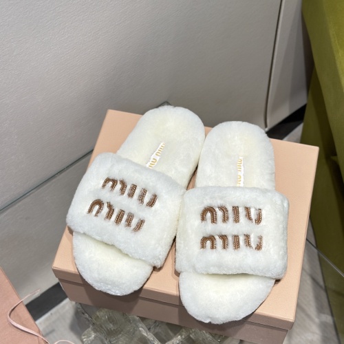 Replica MIU MIU Slippers For Women #1245041 $98.00 USD for Wholesale