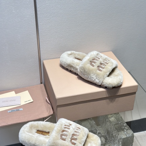 Replica MIU MIU Slippers For Women #1245042 $98.00 USD for Wholesale