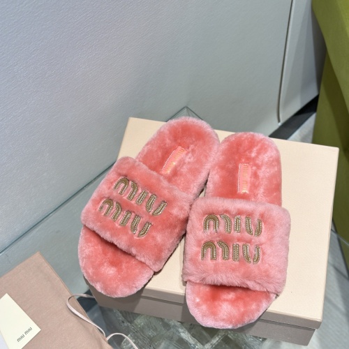 Replica MIU MIU Slippers For Women #1245043 $98.00 USD for Wholesale