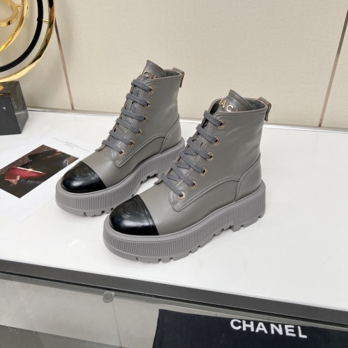 Wholesale Chanel Boots For Women #1245109 $102.00 USD, Wholesale Quality Replica Chanel Boots