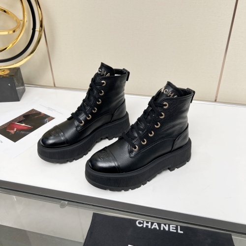 Wholesale Chanel Boots For Women #1245112 $102.00 USD, Wholesale Quality Replica Chanel Boots