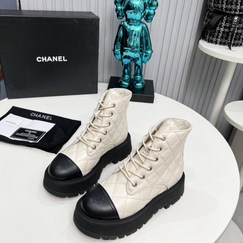 Wholesale Chanel Boots For Women #1245114 $102.00 USD, Wholesale Quality Replica Chanel Boots