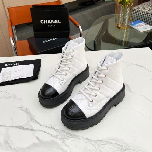 Wholesale Chanel Boots For Women #1245128 $118.00 USD, Wholesale Quality Replica Chanel Boots