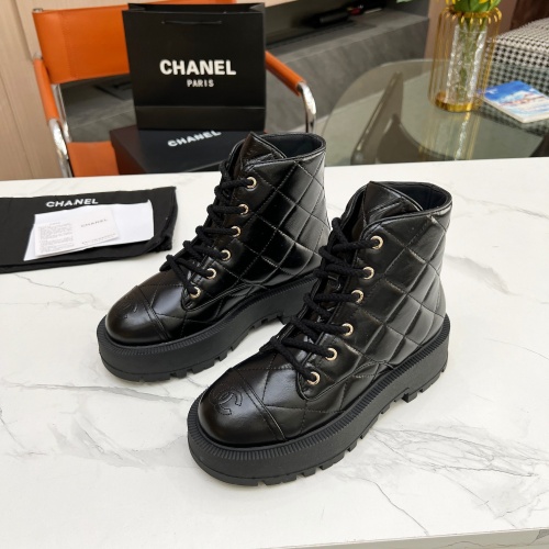 Wholesale Chanel Boots For Women #1245130 $118.00 USD, Wholesale Quality Replica Chanel Boots