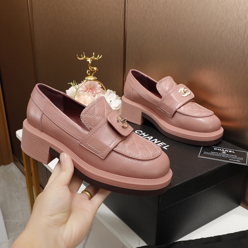 Replica Chanel Leather Shoes For Women #1245132 $96.00 USD for Wholesale