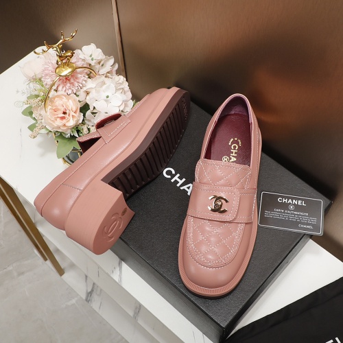 Replica Chanel Leather Shoes For Women #1245132 $96.00 USD for Wholesale