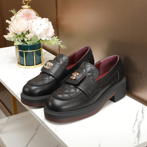 Replica Chanel Leather Shoes For Women #1245134 $96.00 USD for Wholesale