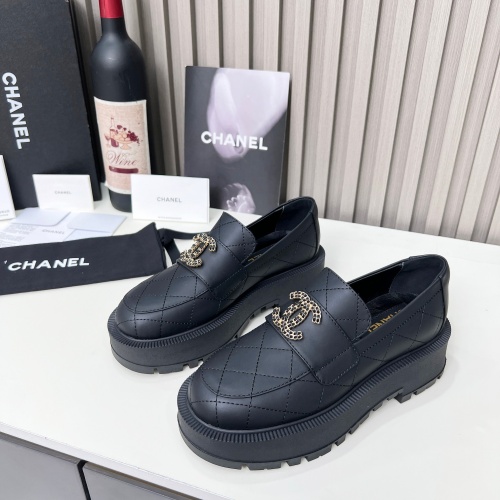 Wholesale Chanel Leather Shoes For Women #1245207 $108.00 USD, Wholesale Quality Replica Chanel Leather Shoes