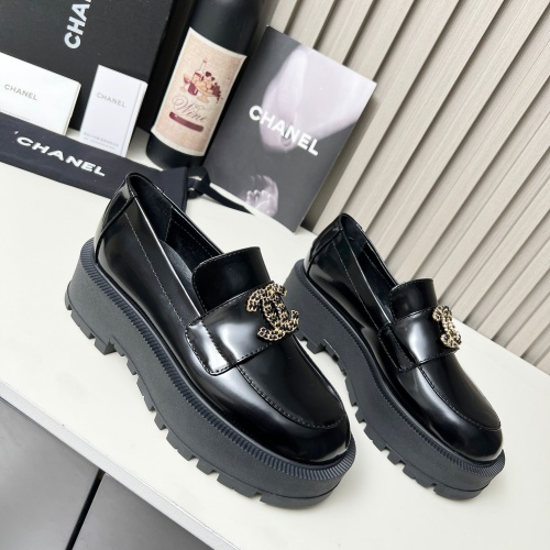 Replica Chanel Leather Shoes For Women #1245208 $108.00 USD for Wholesale