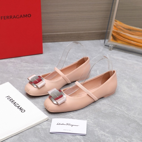 Wholesale Salvatore Ferragamo Flat Shoes For Women #1245289 $108.00 USD, Wholesale Quality Replica Salvatore Ferragamo Flat Shoes