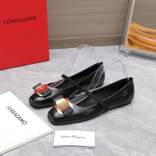 Wholesale Salvatore Ferragamo Flat Shoes For Women #1245290 $108.00 USD, Wholesale Quality Replica Salvatore Ferragamo Flat Shoes