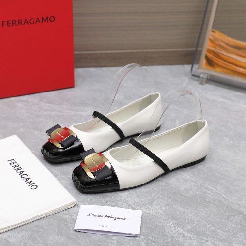 Wholesale Salvatore Ferragamo Flat Shoes For Women #1245291 $108.00 USD, Wholesale Quality Replica Salvatore Ferragamo Flat Shoes