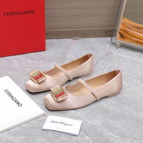 Wholesale Salvatore Ferragamo Flat Shoes For Women #1245292 $108.00 USD, Wholesale Quality Replica Salvatore Ferragamo Flat Shoes