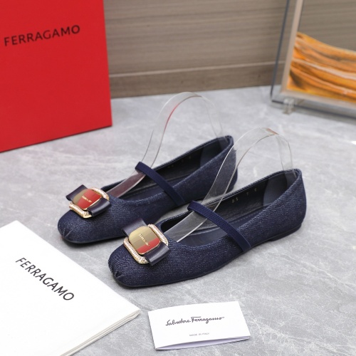 Wholesale Salvatore Ferragamo Flat Shoes For Women #1245293 $108.00 USD, Wholesale Quality Replica Salvatore Ferragamo Flat Shoes