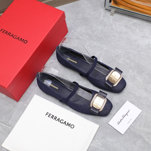 Replica Salvatore Ferragamo Flat Shoes For Women #1245293 $108.00 USD for Wholesale