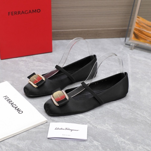 Wholesale Salvatore Ferragamo Flat Shoes For Women #1245294 $108.00 USD, Wholesale Quality Replica Salvatore Ferragamo Flat Shoes