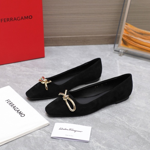 Wholesale Salvatore Ferragamo Flat Shoes For Women #1245314 $112.00 USD, Wholesale Quality Replica Salvatore Ferragamo Flat Shoes