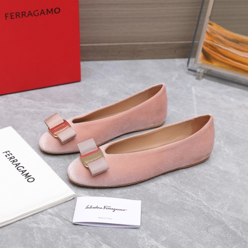 Wholesale Salvatore Ferragamo Flat Shoes For Women #1245315 $115.00 USD, Wholesale Quality Replica Salvatore Ferragamo Flat Shoes