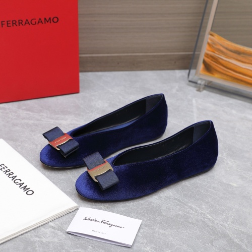 Wholesale Salvatore Ferragamo Flat Shoes For Women #1245316 $115.00 USD, Wholesale Quality Replica Salvatore Ferragamo Flat Shoes