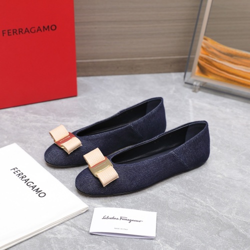 Wholesale Salvatore Ferragamo Flat Shoes For Women #1245317 $115.00 USD, Wholesale Quality Replica Salvatore Ferragamo Flat Shoes