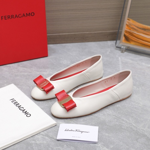 Wholesale Salvatore Ferragamo Flat Shoes For Women #1245319 $115.00 USD, Wholesale Quality Replica Salvatore Ferragamo Flat Shoes