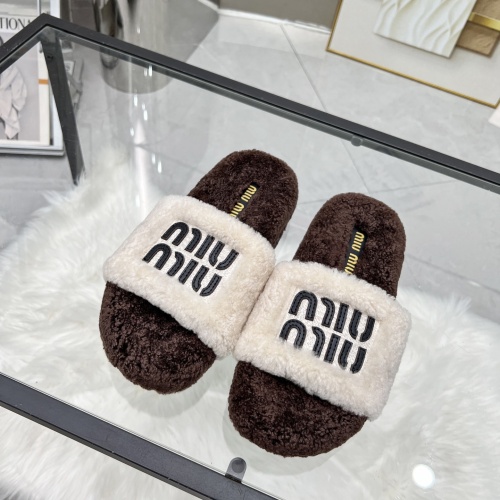 Wholesale MIU MIU Slippers For Women #1245355 $92.00 USD, Wholesale Quality Replica MIU MIU Slippers