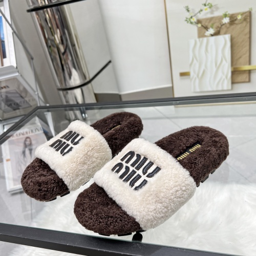 Replica MIU MIU Slippers For Women #1245355 $92.00 USD for Wholesale