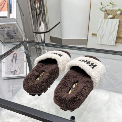 Replica MIU MIU Slippers For Women #1245355 $92.00 USD for Wholesale