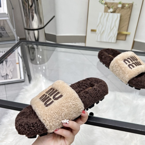 Replica MIU MIU Slippers For Women #1245356 $92.00 USD for Wholesale