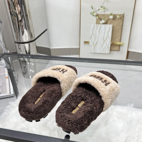 Replica MIU MIU Slippers For Women #1245356 $92.00 USD for Wholesale