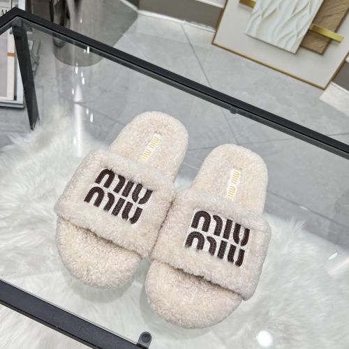 Wholesale MIU MIU Slippers For Women #1245358 $92.00 USD, Wholesale Quality Replica MIU MIU Slippers