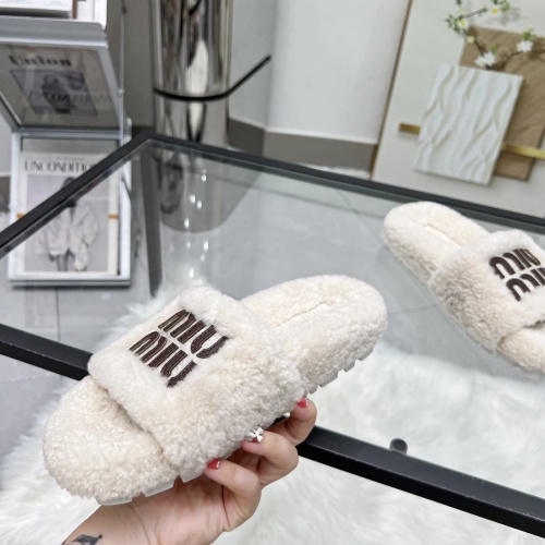 Replica MIU MIU Slippers For Women #1245358 $92.00 USD for Wholesale