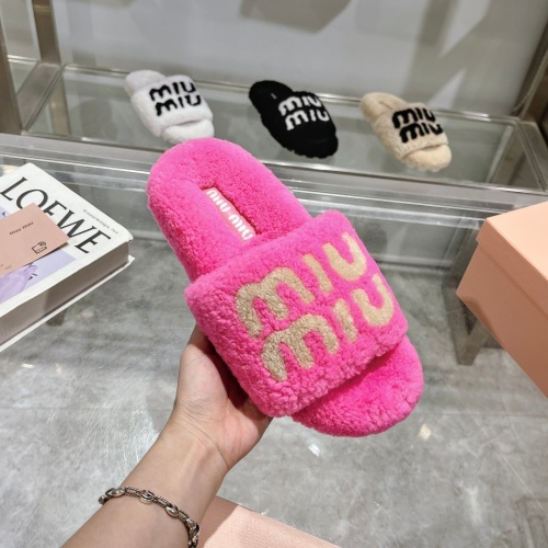 Replica MIU MIU Slippers For Women #1245362 $92.00 USD for Wholesale