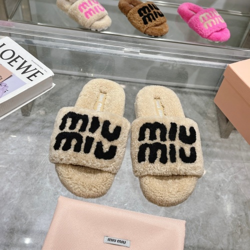 Wholesale MIU MIU Slippers For Women #1245364 $92.00 USD, Wholesale Quality Replica MIU MIU Slippers