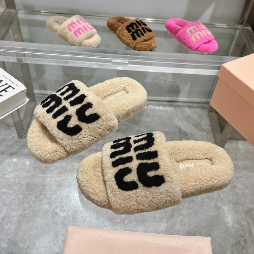 Replica MIU MIU Slippers For Women #1245364 $92.00 USD for Wholesale