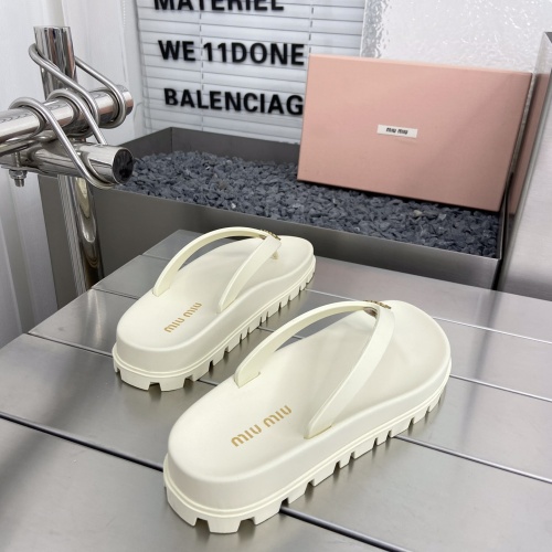 Replica MIU MIU Slippers For Women #1245366 $76.00 USD for Wholesale