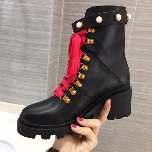 Replica Gucci Boots For Women #1245441 $96.00 USD for Wholesale