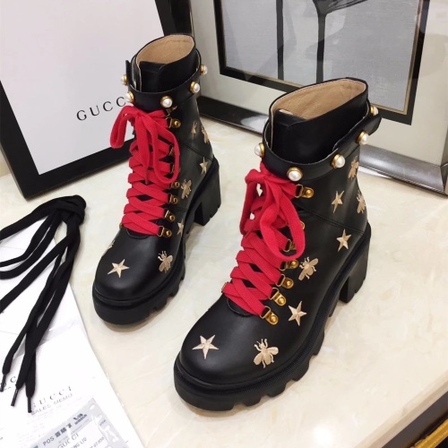 Wholesale Gucci Boots For Women #1245442 $100.00 USD, Wholesale Quality Replica Gucci Boots