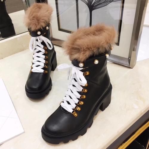 Wholesale Gucci Boots For Women #1245443 $100.00 USD, Wholesale Quality Replica Gucci Boots