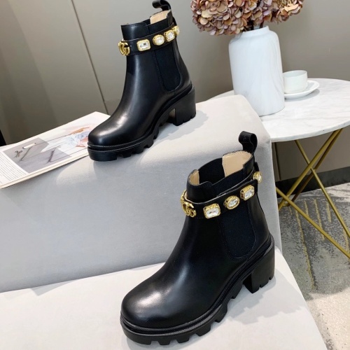 Wholesale Gucci Boots For Women #1245444 $98.00 USD, Wholesale Quality Replica Gucci Boots