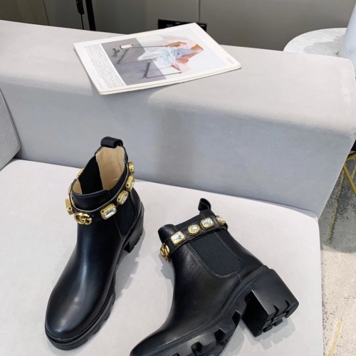 Replica Gucci Boots For Women #1245444 $98.00 USD for Wholesale