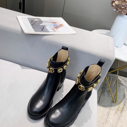 Replica Gucci Boots For Women #1245444 $98.00 USD for Wholesale