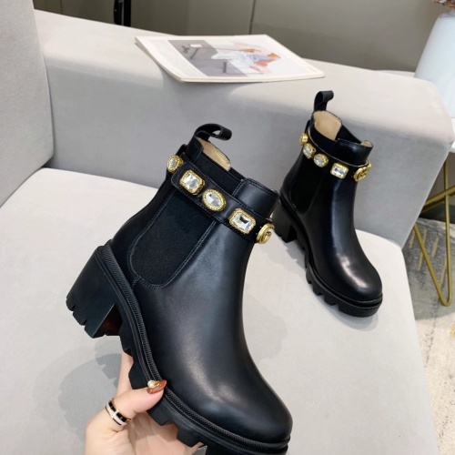 Replica Gucci Boots For Women #1245444 $98.00 USD for Wholesale