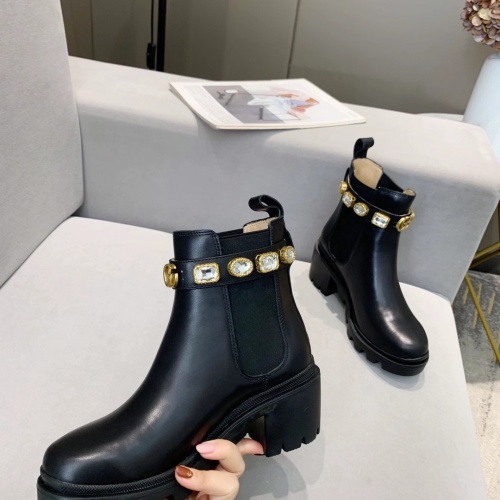 Replica Gucci Boots For Women #1245444 $98.00 USD for Wholesale